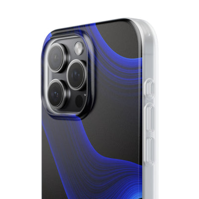 Blue Lite Phone Case for iPhone - Electric Cobalt Flow