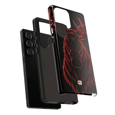 Crimson Horizon Moose · Tough Phone Case for Samsung · Black