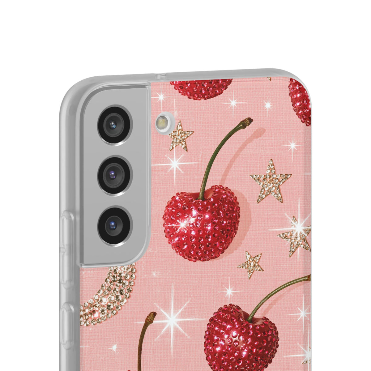 Bedazzled Ruby Cherries · Lite Phone Case for Samsung · Pink