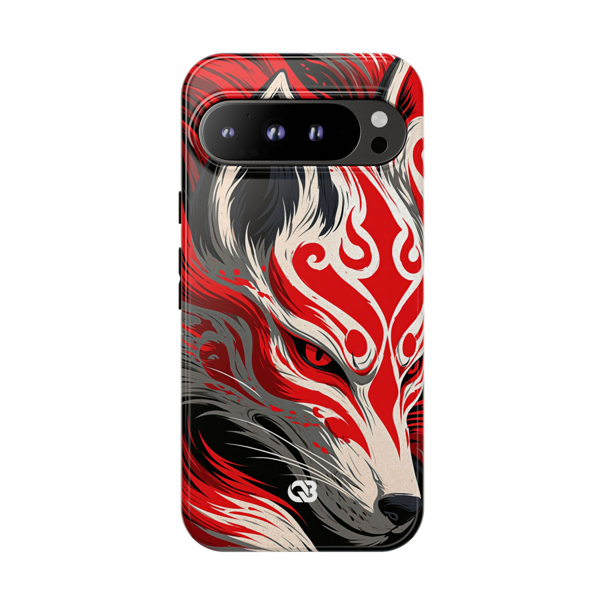 Crimson Kitsune Spirit · Tough Phone Case for Pixel ·  Red