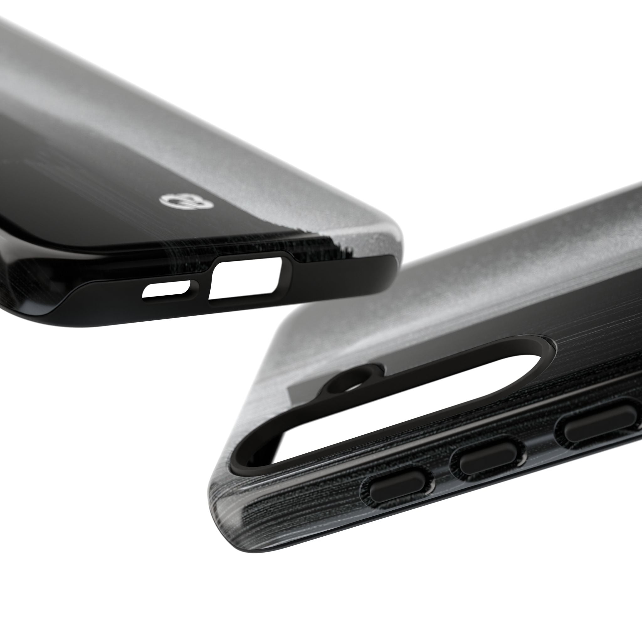 Black Tough Phone Case for Samsung - Brutalist Pixel Monolith