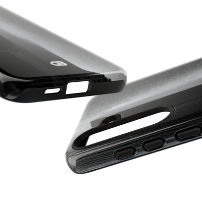 Black Tough Phone Case for Samsung - Brutalist Pixel Monolith
