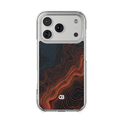 Black Impact MagSafe Phone Case for iPhone - Volcanic Basalt Map