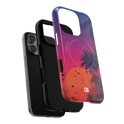Neon Horizon Palms · Tough+ Telefoncover til iPhone · Magsafe