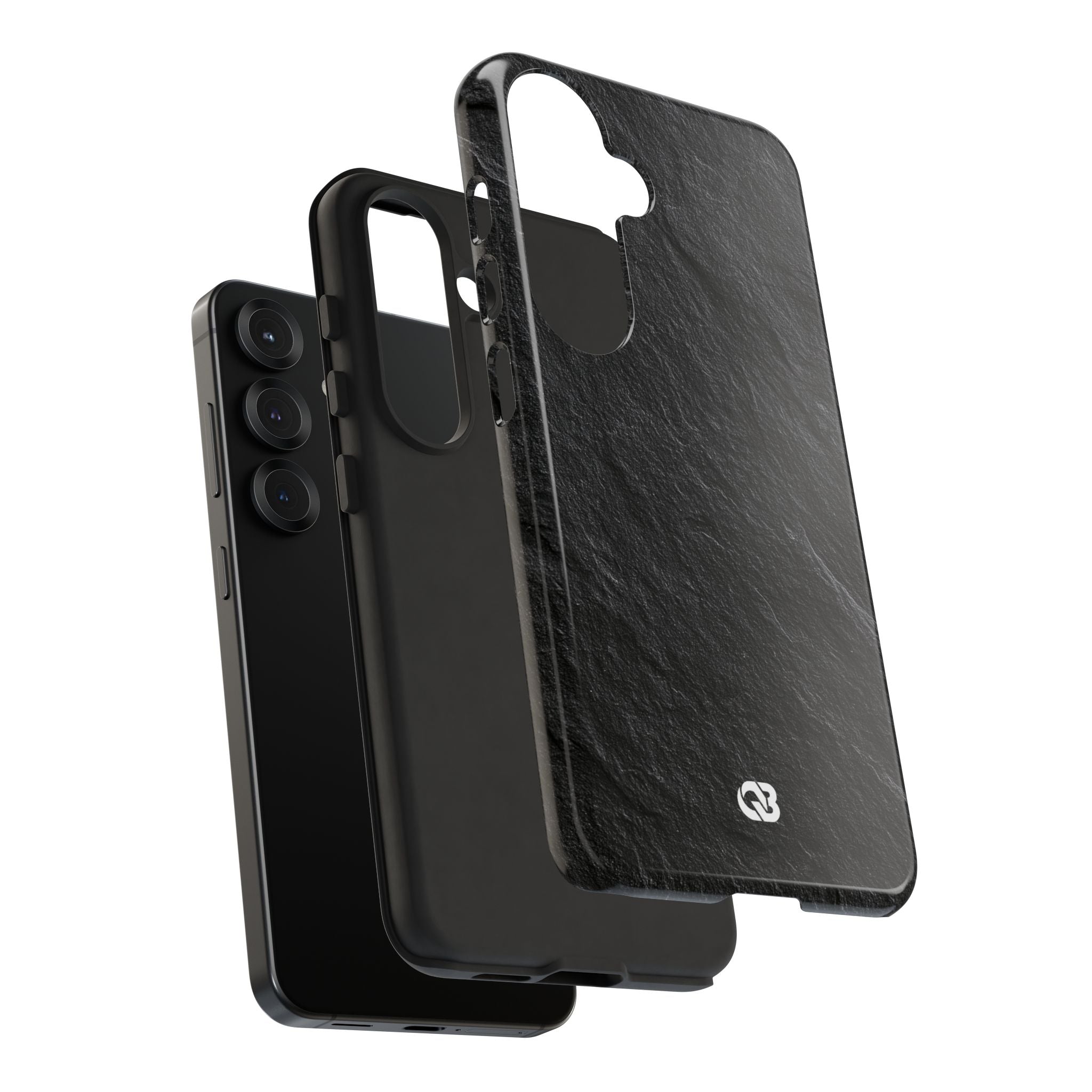 Black Tough Phone Case for Samsung - Raw Obsidian Slate