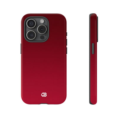 Red Tough Phone Case for iPhone - Crimson Velvet Fade