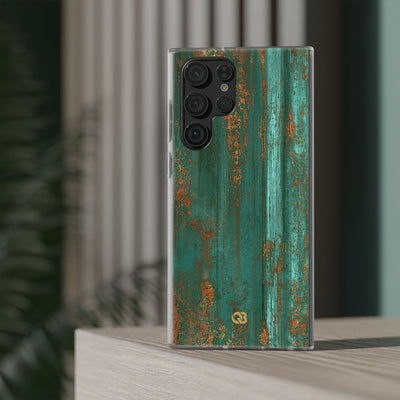 Teal Lite Phone Case for Samsung - Verdigris Copper Siding