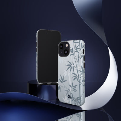 Misty Bamboo Grove · Tough Phone Case for iPhone · Blue