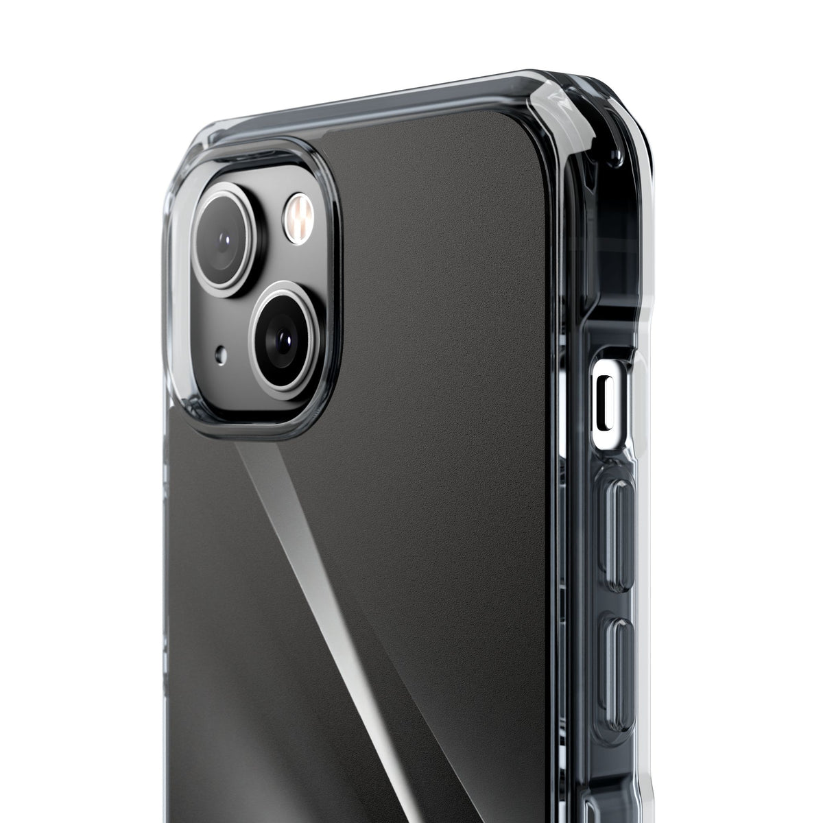 Obsidian Ridge · Clear Impact Magnetic Phone Case for iPhone ·  Black