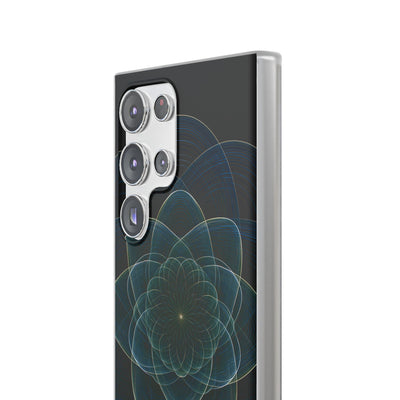 Blue Lite Phone Case for Samsung - Celestial Wireframe Bloom