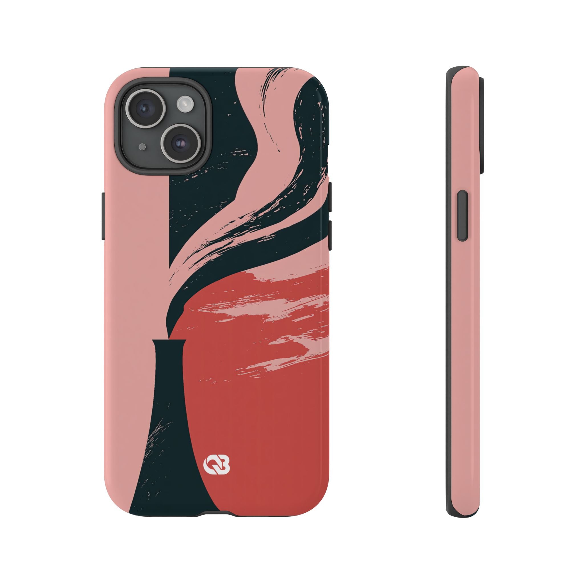 Pink Tough Phone Case for iPhone - Cinder Rose Plume