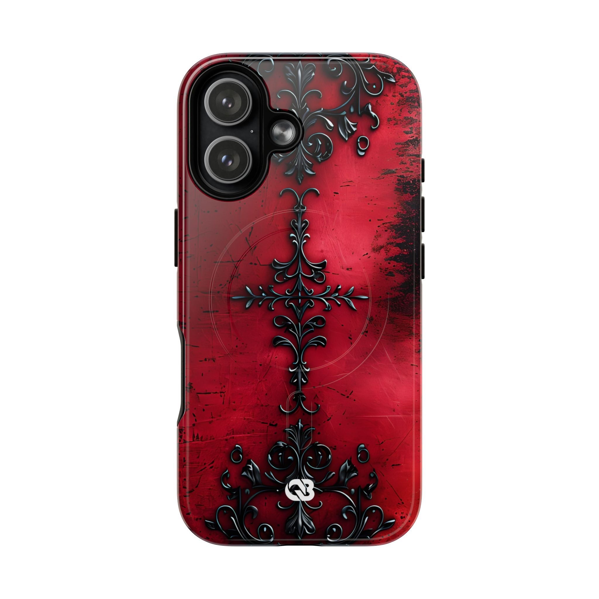 Crimson Gothic Filigree · Tough+ Coque de téléphone pour iPhone · MagSafe