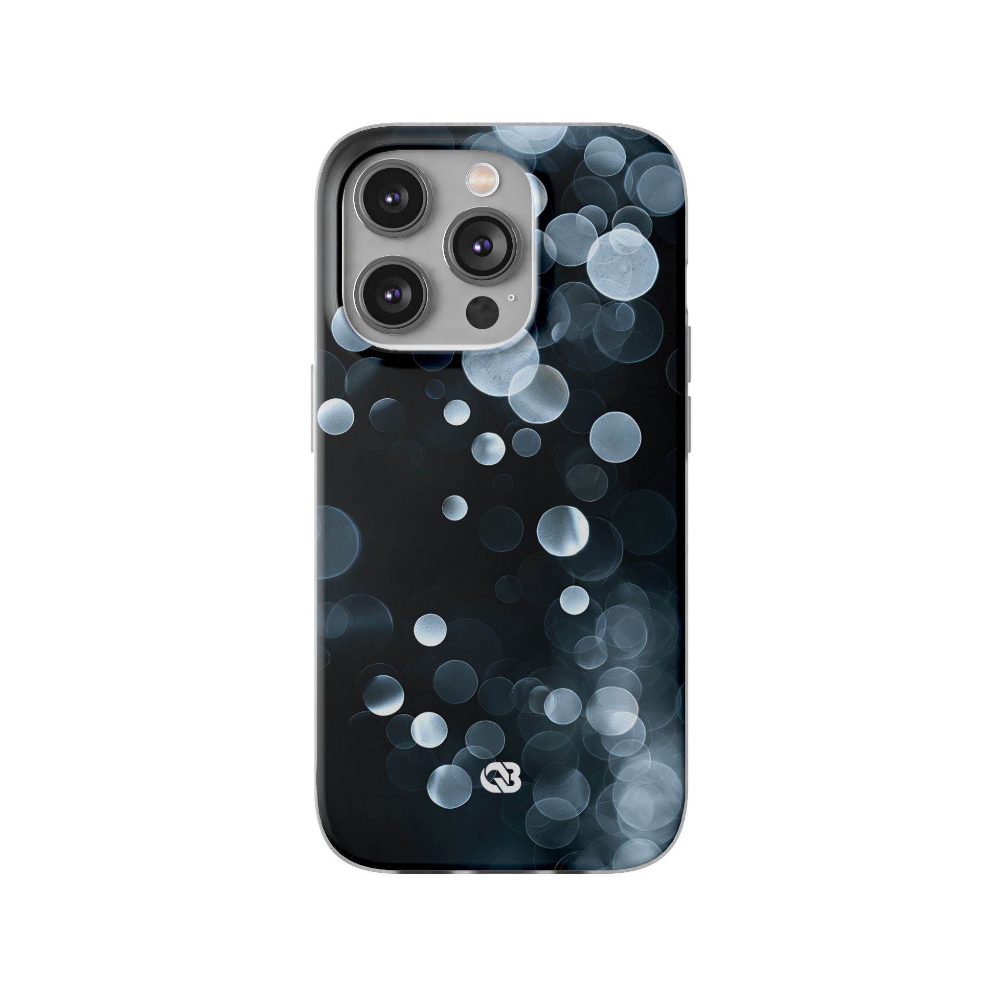 Black Lite Phone Case for iPhone - Silver Orbit Glow