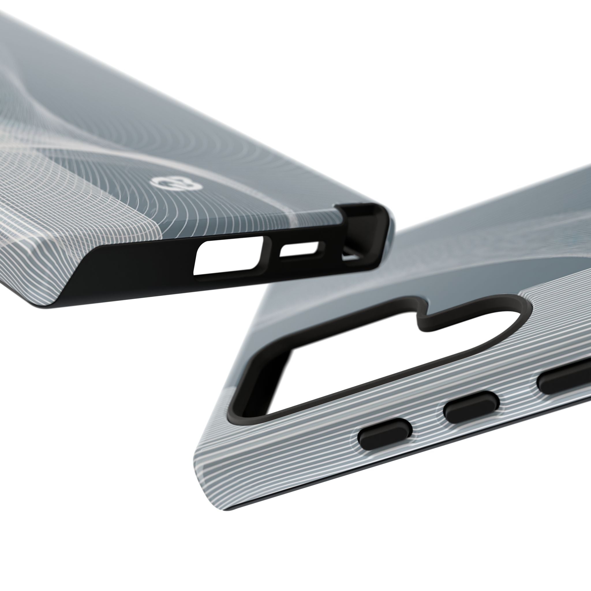 Grey Tough Phone Case for Samsung - Slate Mesh Horizon