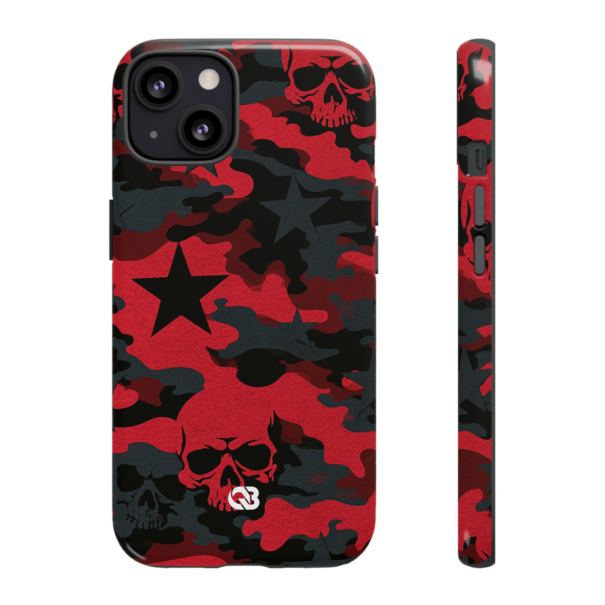 Crimson Skull Camo · Tough Phone Case for iPhone · Red