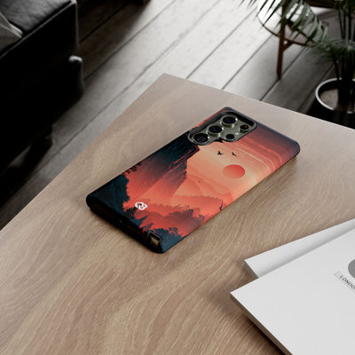Orange Tough Phone Case for Samsung - Crimson Ridge Flight
