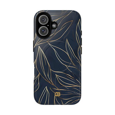 Gilded Navy Foliage · Tough+ Magsafe
