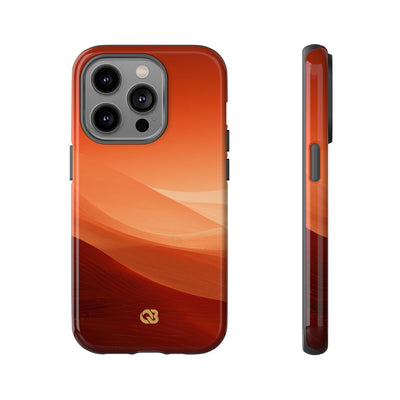 Orange Tough Phone Case for iPhone - Crimson Dune Gradient