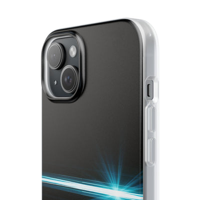 Blue Lite Phone Case for iPhone - Electric Cyan Ray