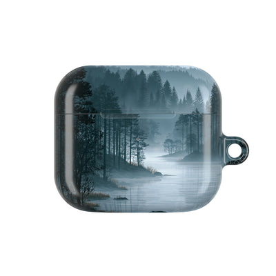 Silent Nordic Fjord · Hard Case for AirPods & AirPods Pro · Blue