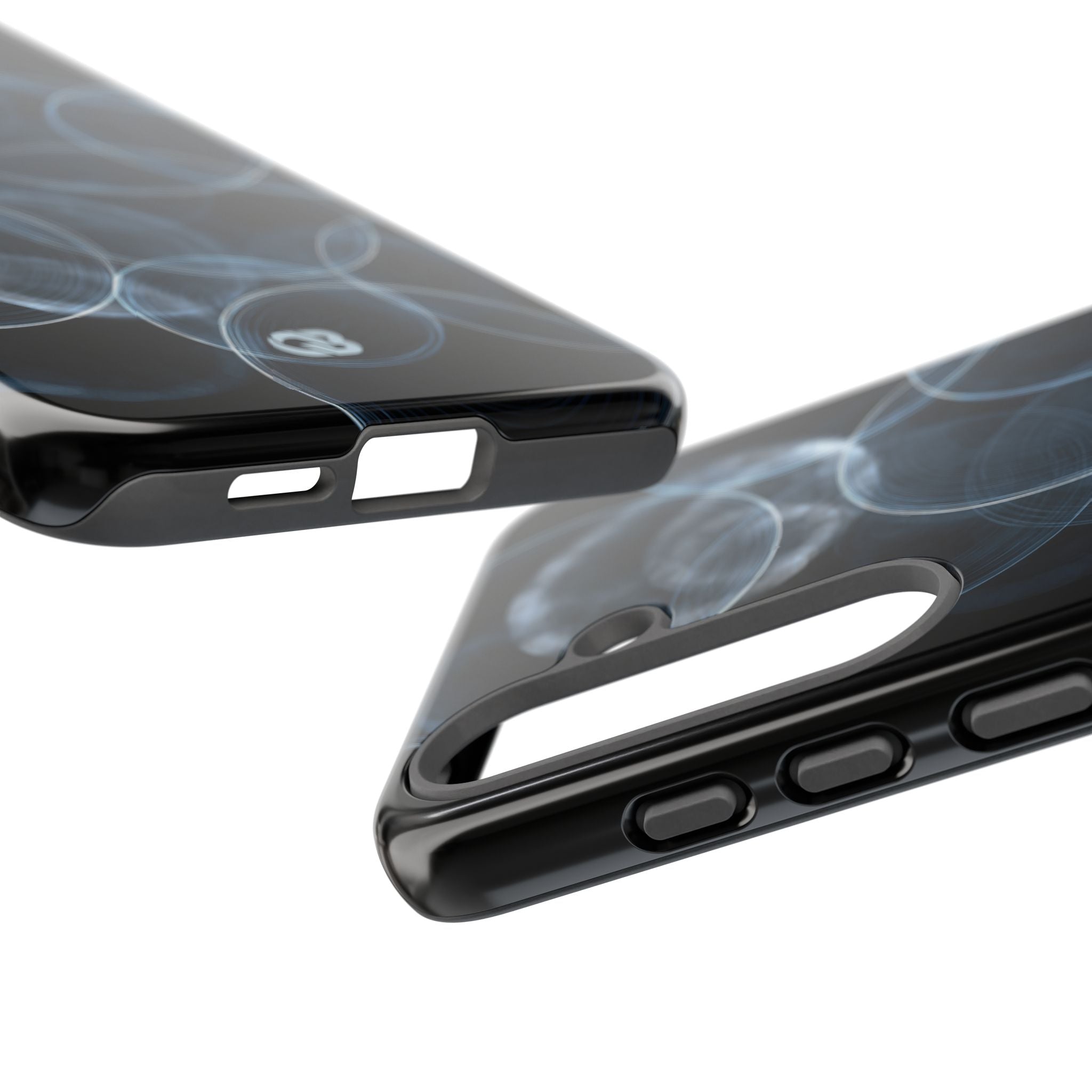 Blue Tough Phone Case for Samsung - Cyan Pulse Ripple