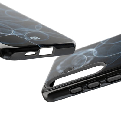 Blue Tough Phone Case for Samsung - Cyan Pulse Ripple