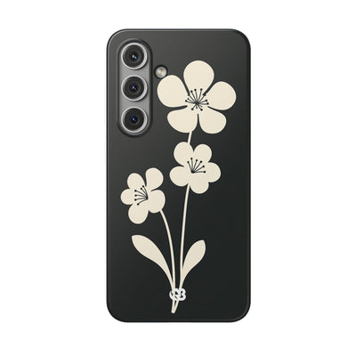 Black Lite Phone Case for Samsung - Obsidian Cream Bloom