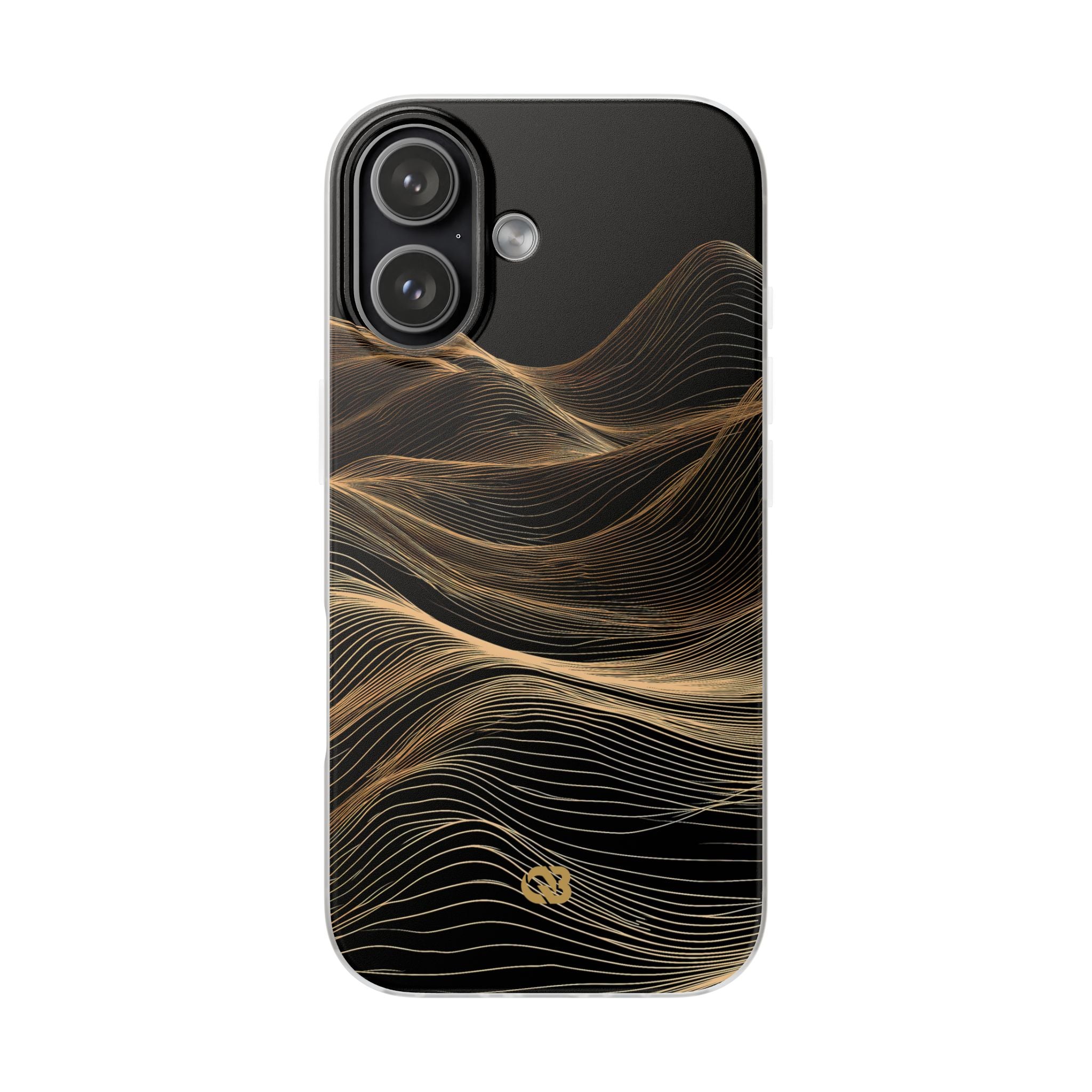 Black Lite Phone Case for iPhone - Copper Topo Ridge