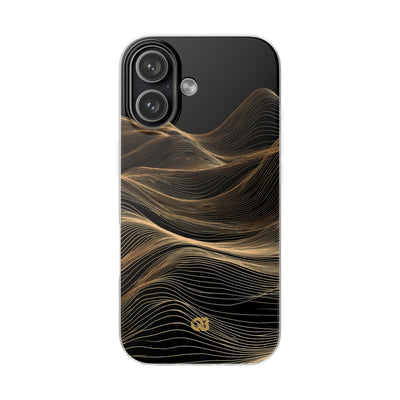 Black Lite Phone Case for iPhone - Copper Topo Ridge