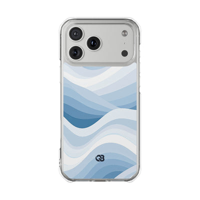 Glacial Contour · Clear Impact Magnetic Phone Case for iPhone · Blue