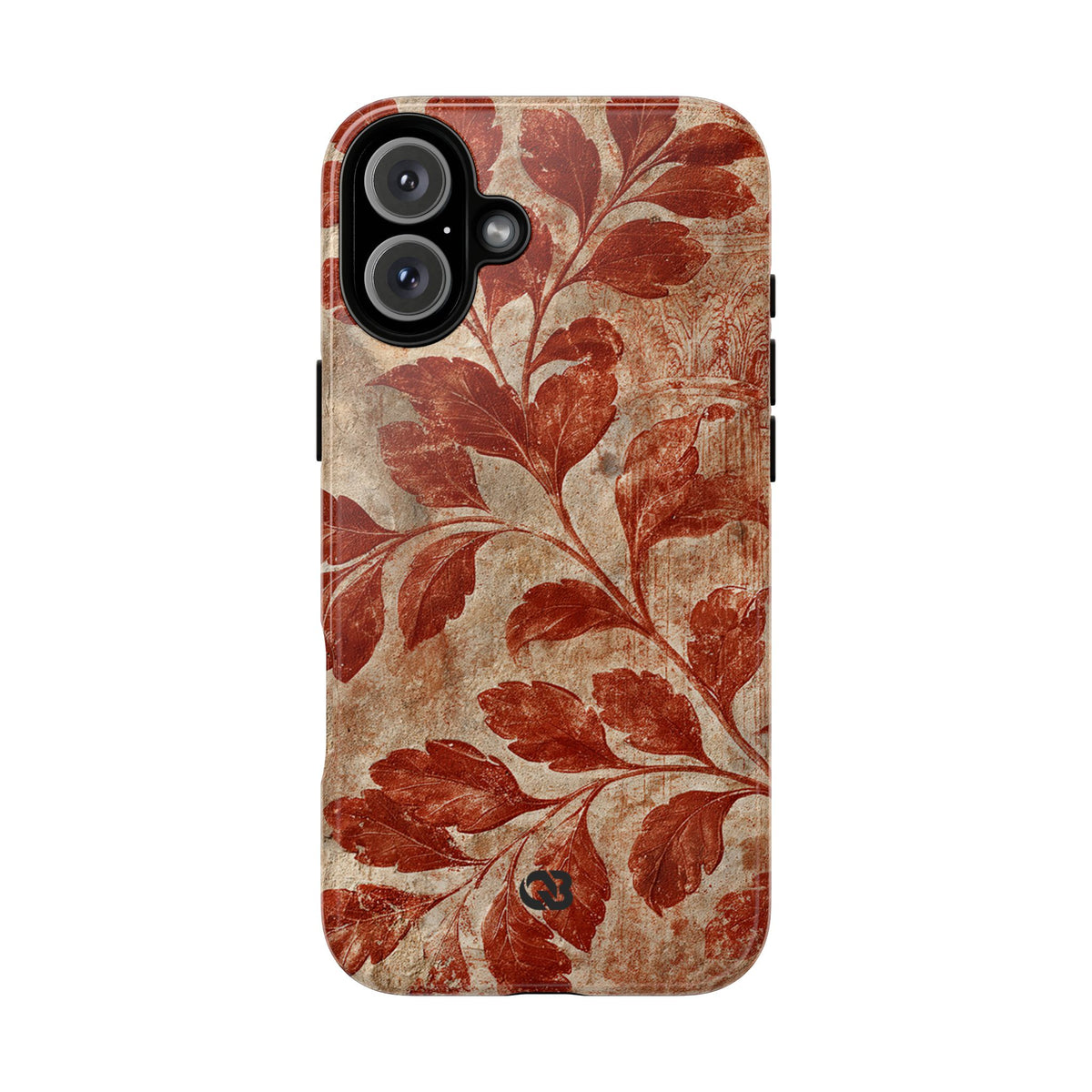 Terracotta Botanical Fresco · Tough Phone Case for iPhone · Red