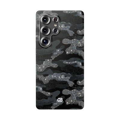 Glitter Shadow Camo · Lite Phone Case for Samsung · Black