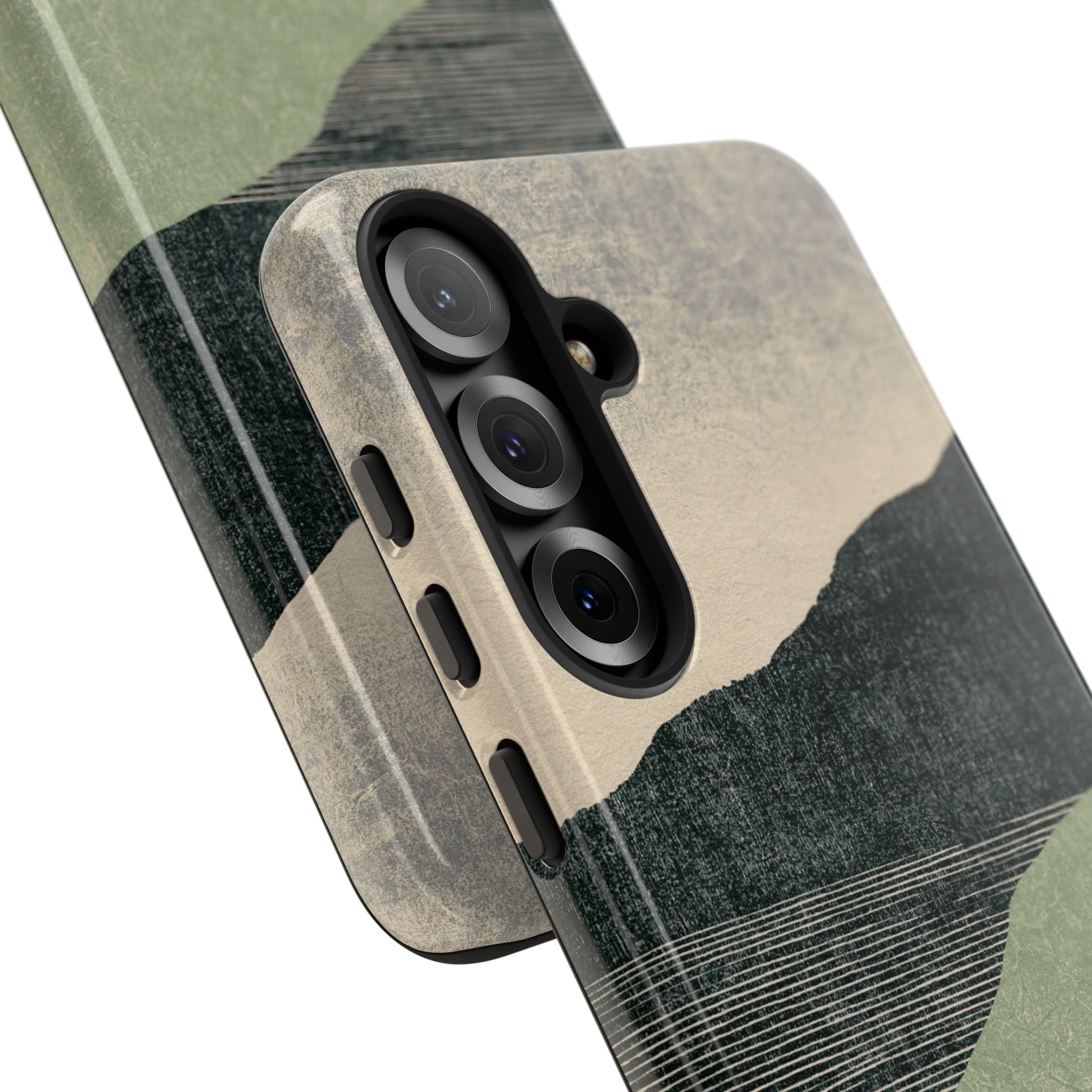 Green Tough Phone Case for Samsung - Moss Ridge Grain