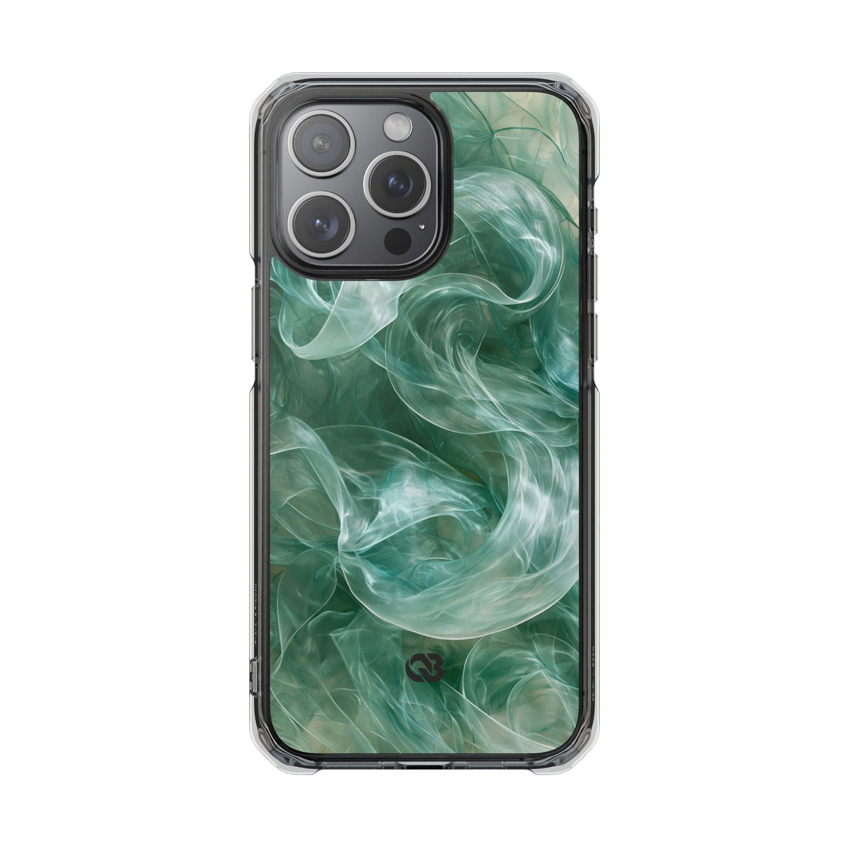 Translucent Aqua Flow · Clear Impact Magnetic Phone Case for iPhone · Teal