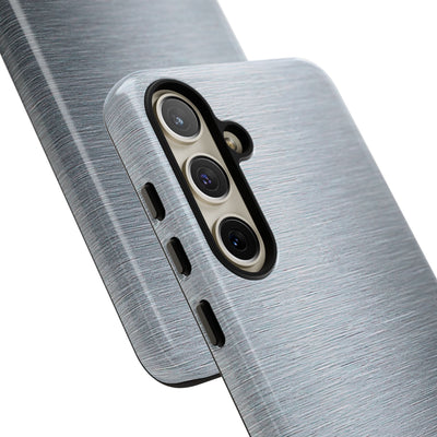 Brushed Aluminum · Tough Phone Case for Samsung · Silver