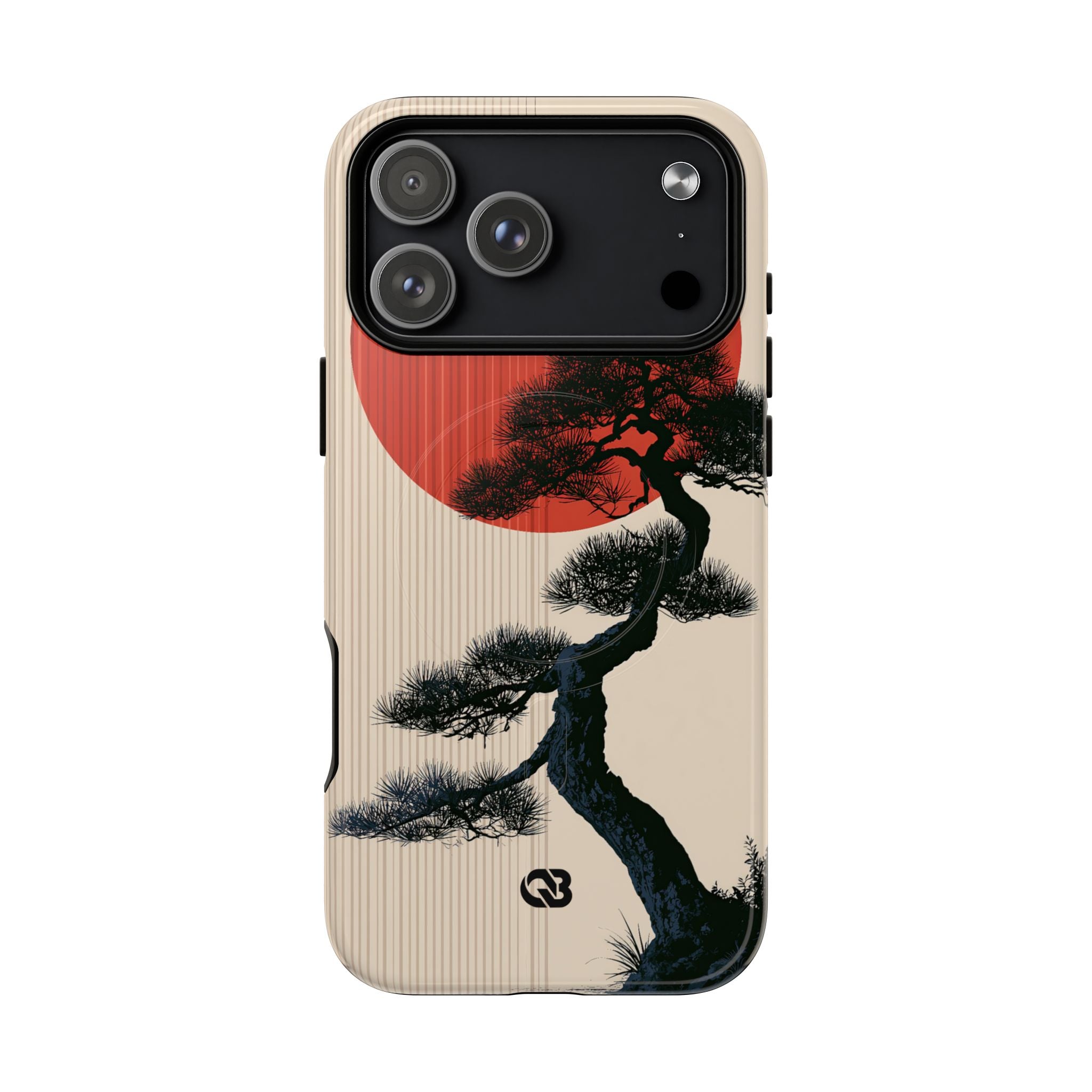 Beige Tough 2.0 Magsafe Phone Case for iPhone - Kyoto Crimson Pine