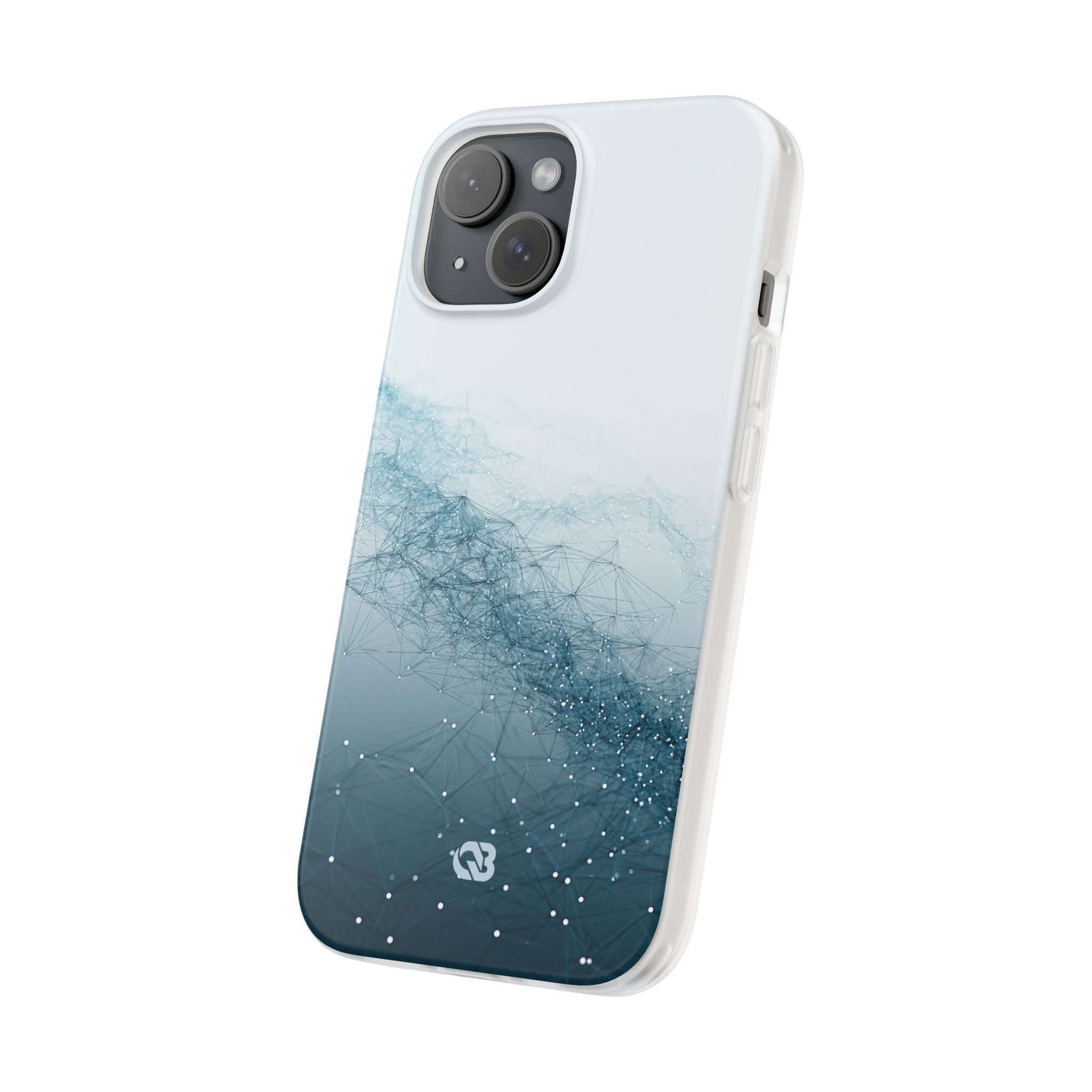 Teal Lite Phone Case for iPhone - Cyan Vector Lattice