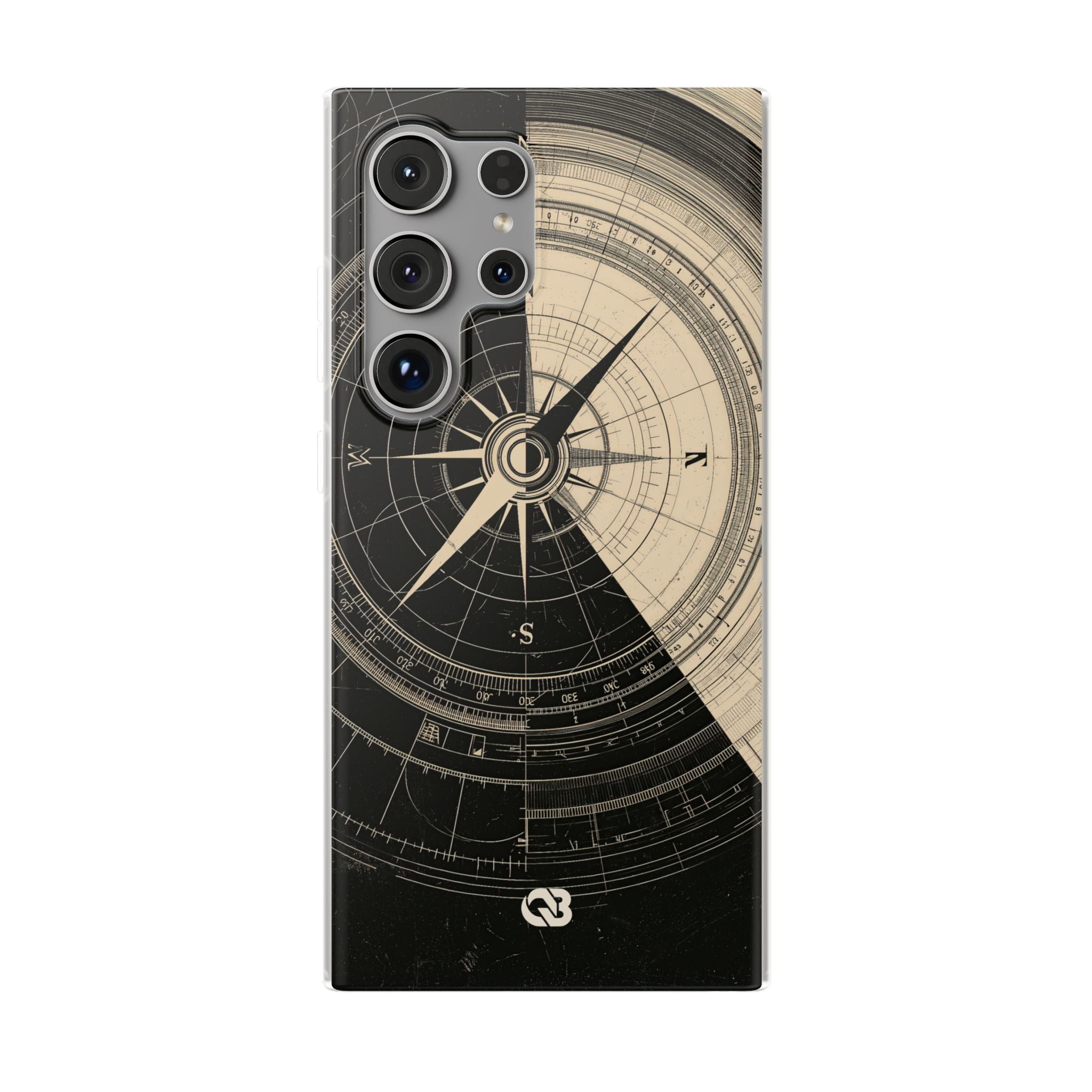 Beige Lite Phone Case for Samsung - Obsidian Nautical Blueprint