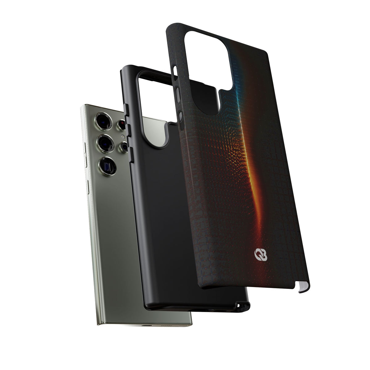 Luminous Refraction Grid · Tough Phone Case for Samsung · Black