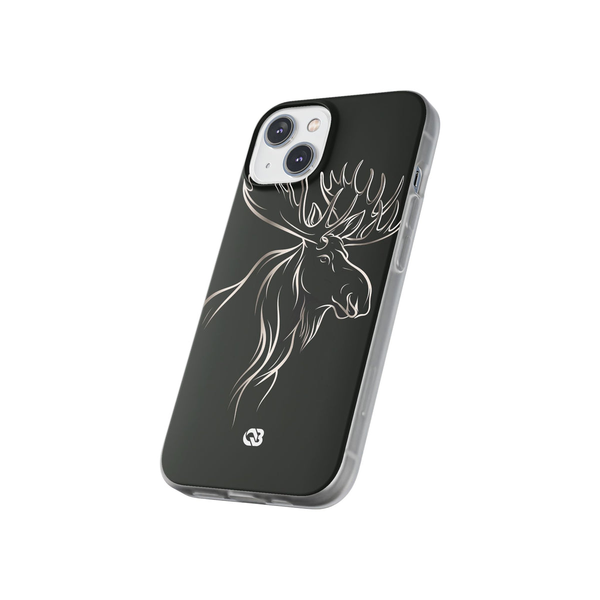 Nordic Moose Contour · Lite Phone Case for iPhone ·  Black