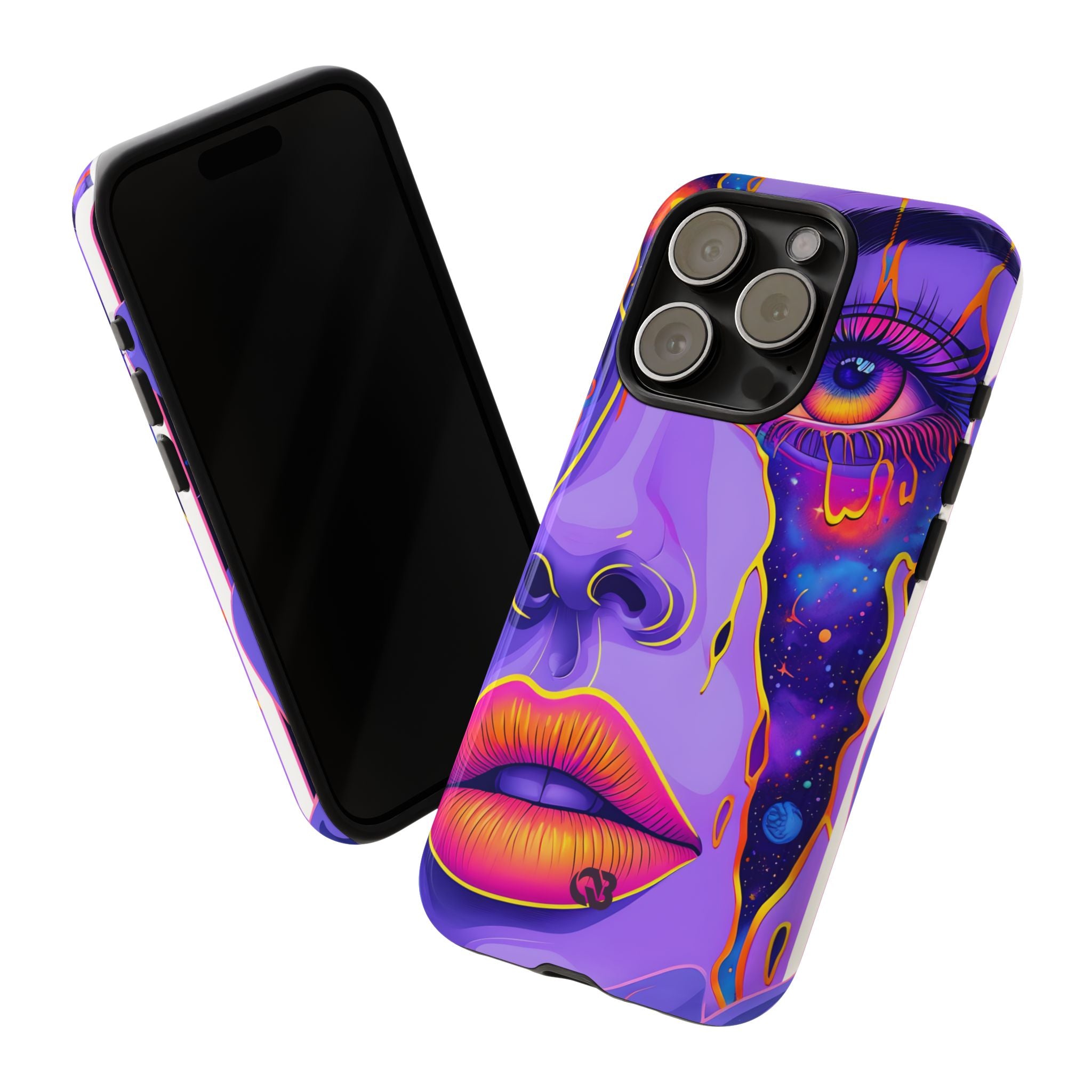 Violet Cosmic Gaze · Tough Custodia per iPhone