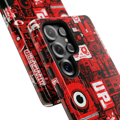 Neo Mecha Collage · Tough Phone Case for Samsung · Red