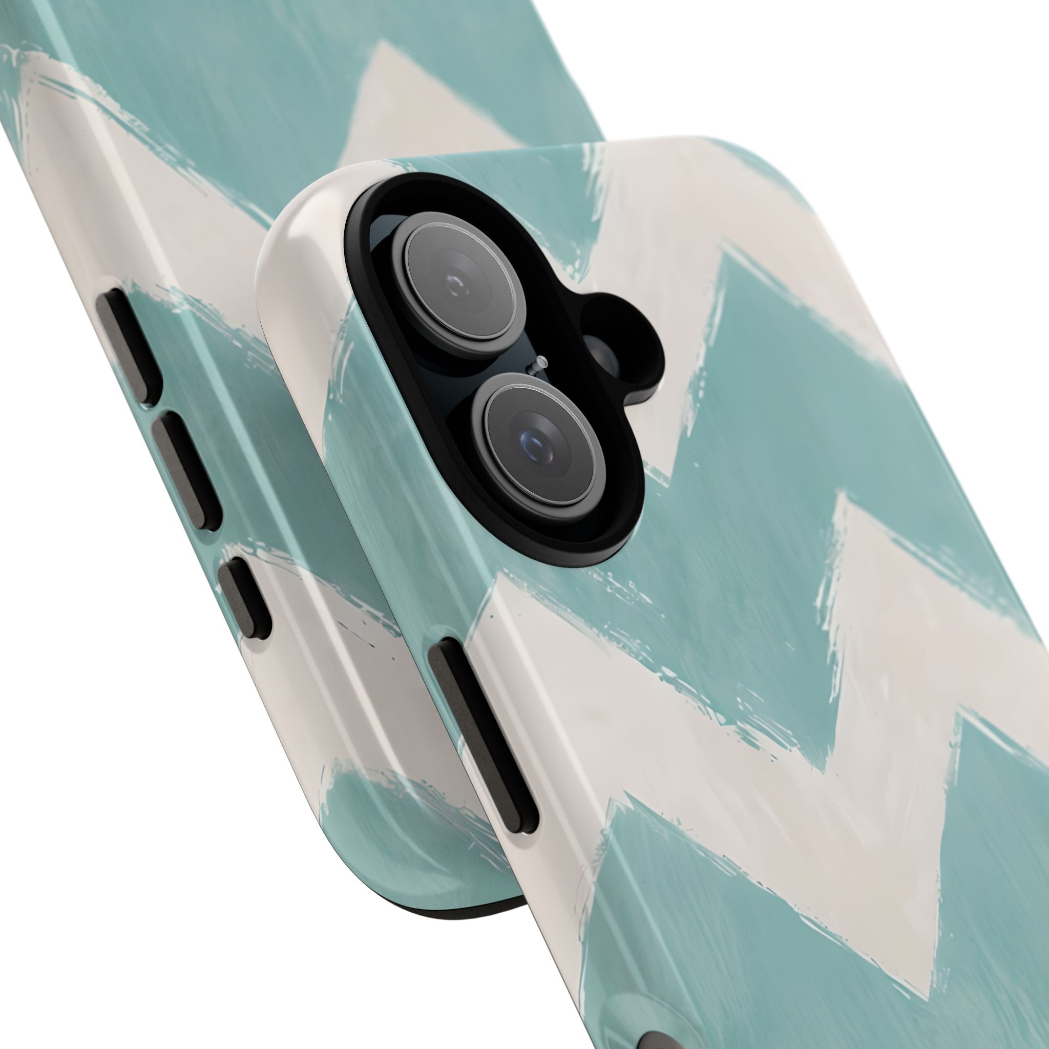 Teal Painted Chevron · Tough Phone Case for iPhone