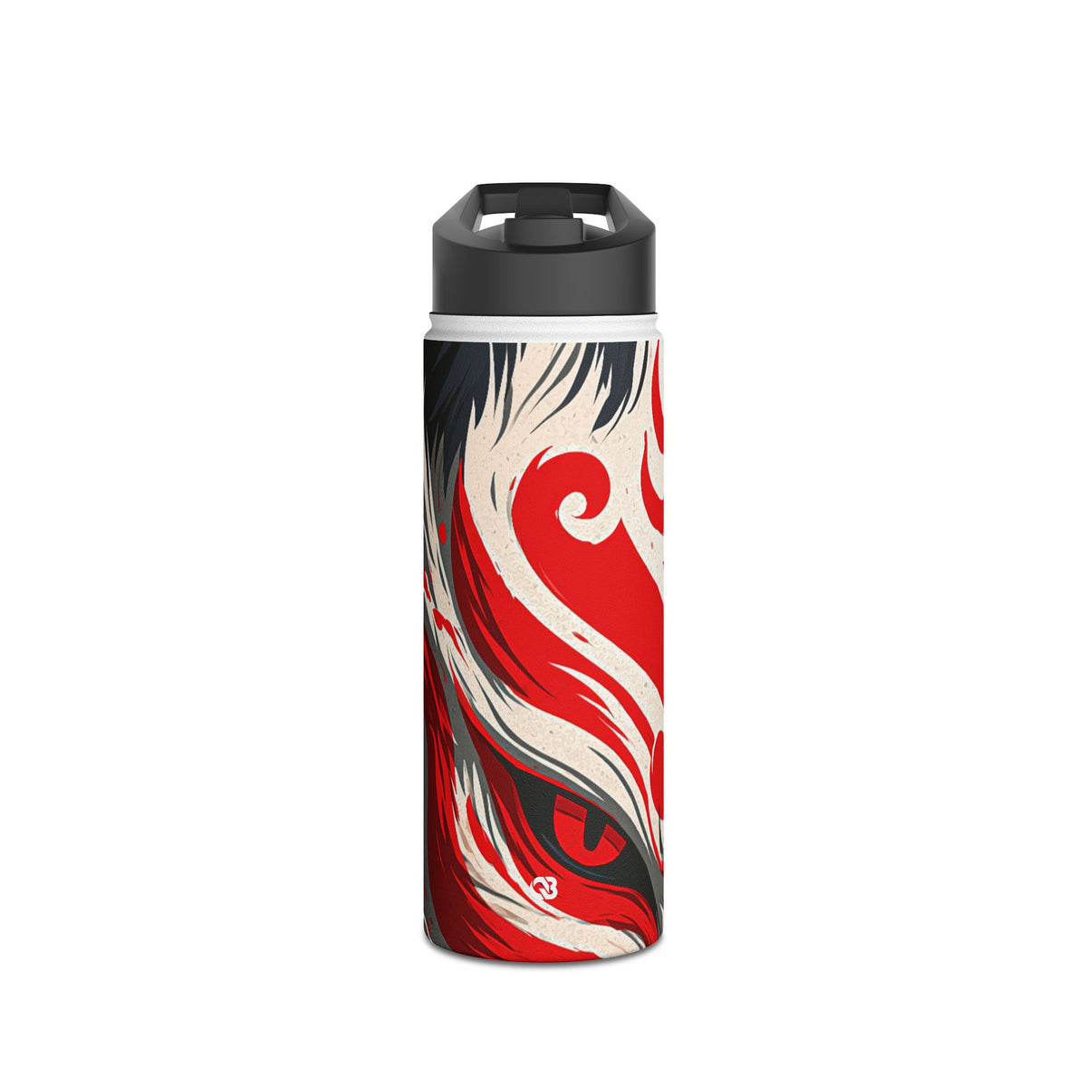 Crimson Kitsune Spirit · Insulated Water Bottle · Red