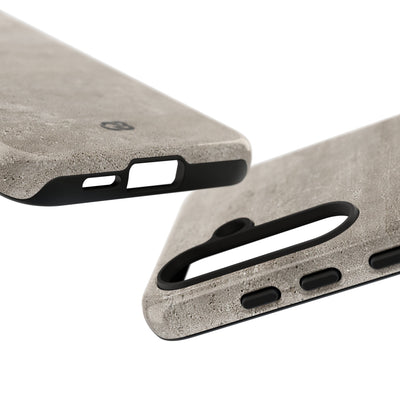 Grey Tough Phone Case for Samsung - Brutalist Stone Grit