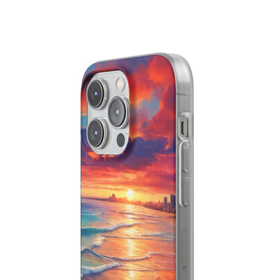 Crimson Shore Horizon · Soft Handyhülle für iPhone