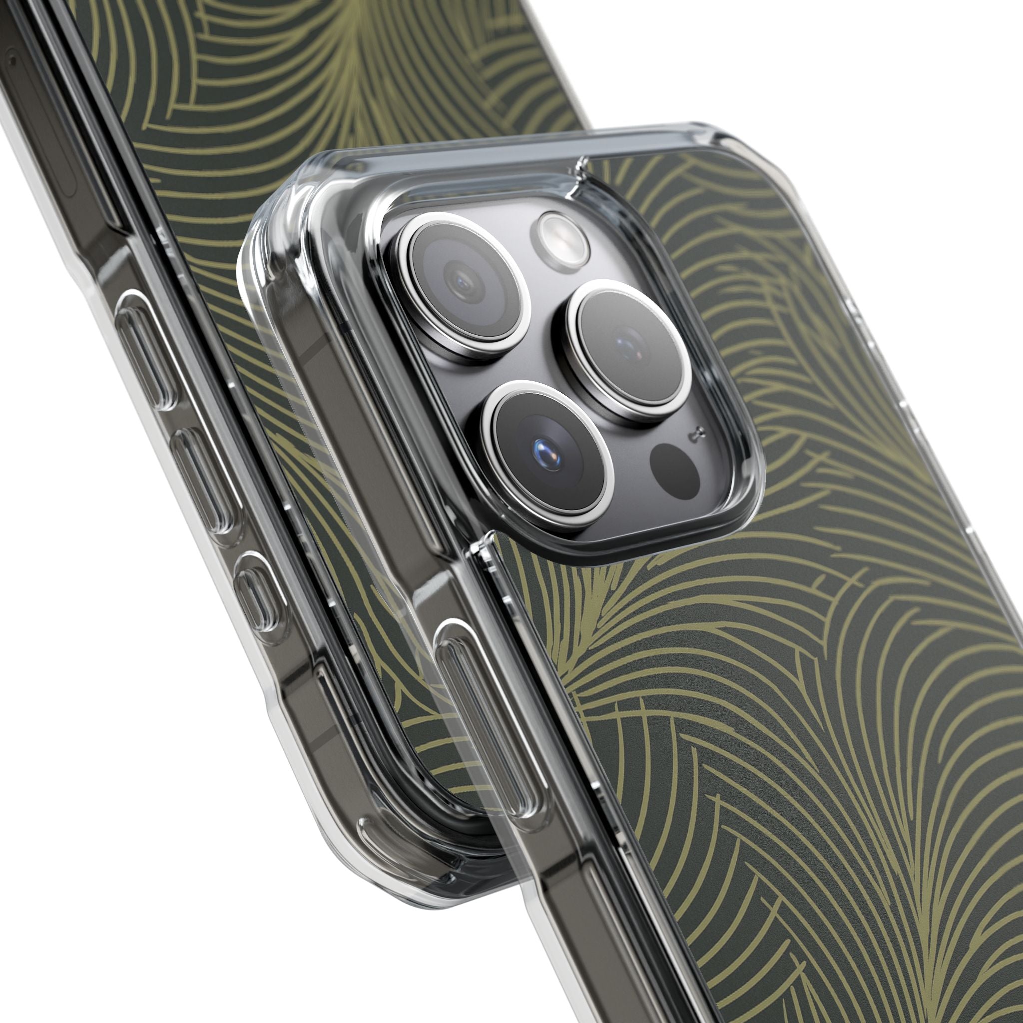 Green Impact MagSafe Phone Case for iPhone - Dark Olive Plume