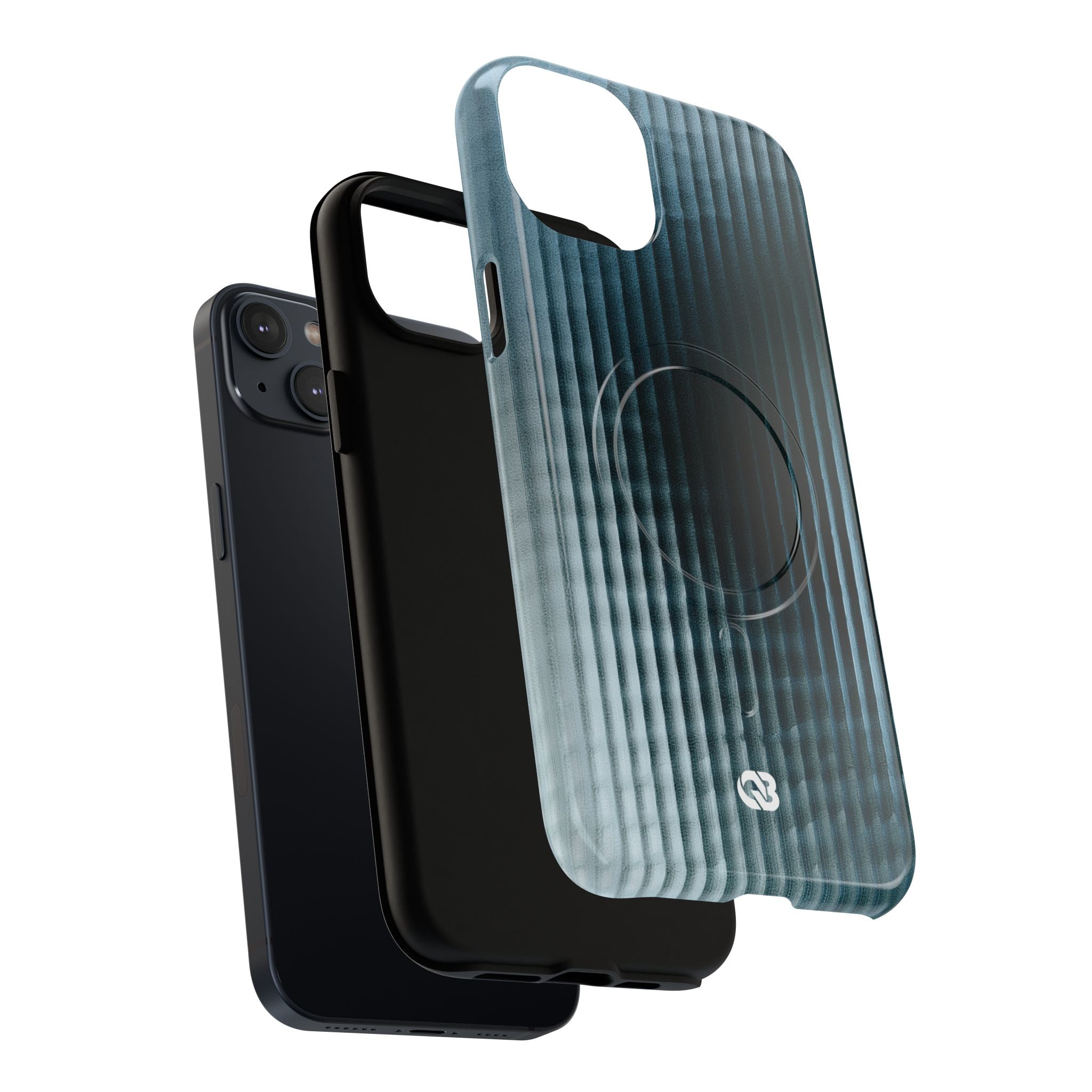 Blue Tough 2.0 Magsafe Phone Case for iPhone - Glacial Reeded Glass