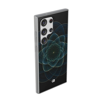 Blue Lite Phone Case for Samsung - Celestial Wireframe Bloom