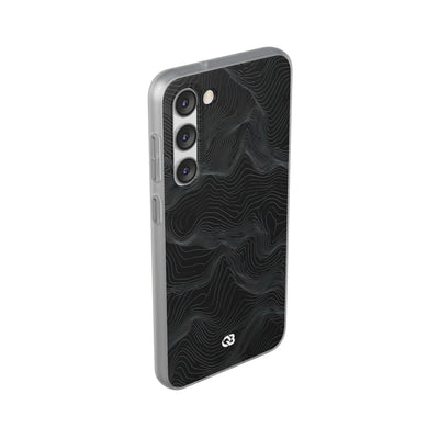 Black Lite Phone Case for Samsung - Obsidian Topo Wireframe